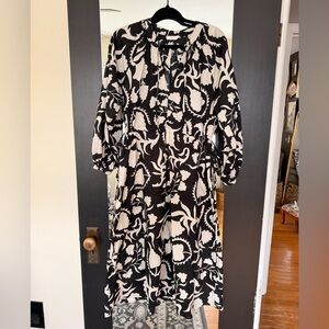 H&M  Black and White Floral Dress